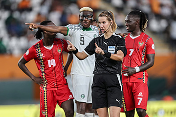 Moroccan Woman Referee Of Nigeria-Guinea Bissau Match, Bouchra Karboubi Revels In Glory -